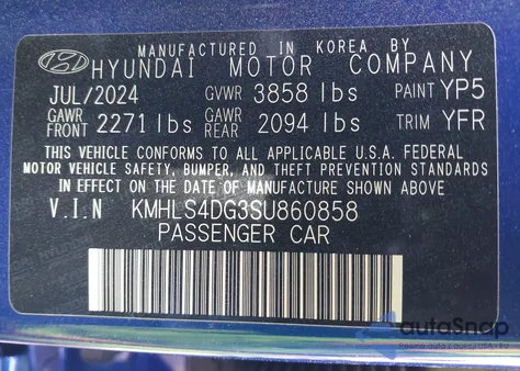 2025 Hyundai Elantra Sel Convenience from USA, damaged, VIN KMHLS4DG3SU860858